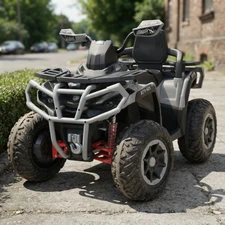 Детский квадроцикл M 6316EBLR-11 серый на аккумуляторе с 4 моторами по 45W